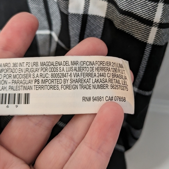 Preppy Tie-Shoulder Plaid‎ Mini Overall Skirt Dress from Forever 21 Size M - Picture 8 of 8